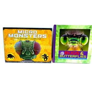 2 Hardcover Children’s Books Micromonsters and Bugs and Butterflies